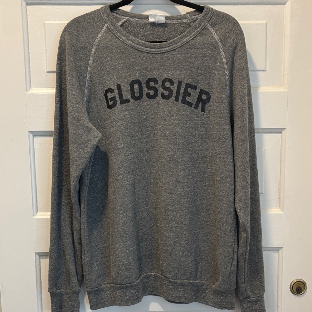 Glossier Grey Branded Sweatshirt